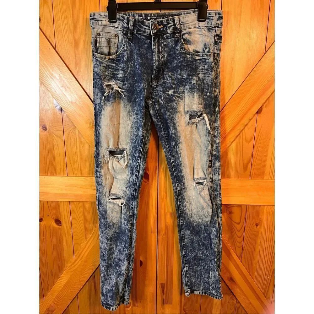 Southpole Jeans Flex The Movement Distressed Jeans Men 32/32 Zipper (1749)